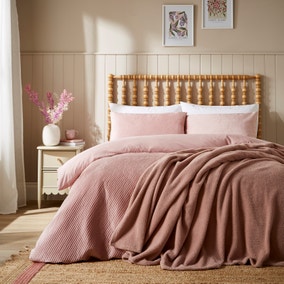 Blush Cord Bedspread