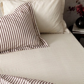 Hebden Narrow Stripe 100% Cotton Fitted Sheet