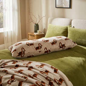 Humphrey the Basset Hound Printed Fleece Body Pillow