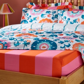 Sophie Robinson Sunset Stripe 100% Cotton Fitted Sheet Sophie Robinson Sunset Stripe 100% Cotton Fitted Sheet