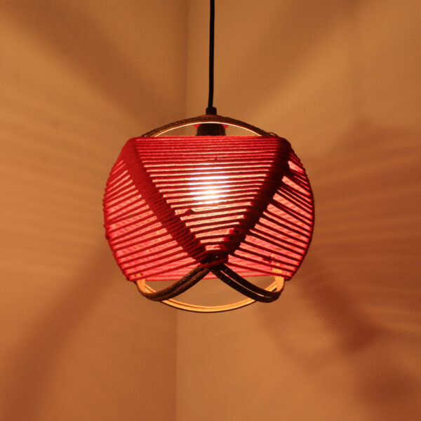 Jute Goblet' Pendant Lamp In Iron (20.3 cm | Matte Finish) Jute Goblet' Pendant Lamp In Iron (20.3 cm | Matte Finish)