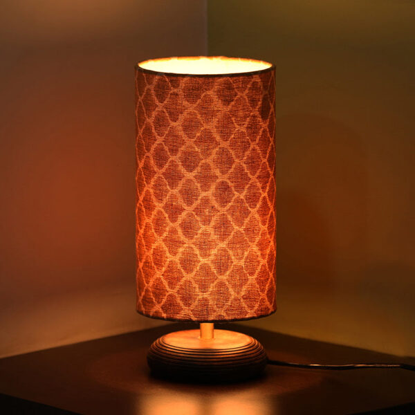 'Moroccan' Round Table Lamp In Mango Wood (35.6 cm) 'Moroccan' Round Table Lamp In Mango Wood (35.6 cm)