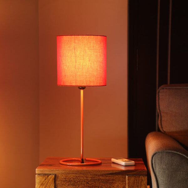 'Orange Coiled' Handcrafted Table Lamp In Iron (45.7 cm) 'Orange Coiled' Handcrafted Table Lamp In Iron (45.7 cm)