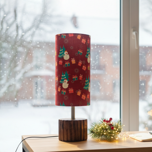 'Santa Christmas Cheer' Mango Wood Decorative Table Lamp (39.5 Cm, Without Bulb, Handcrafted) 'Santa Christmas Cheer' Mango Wood Decorative Table Lamp (39.5 Cm, Without Bulb, Handcrafted)