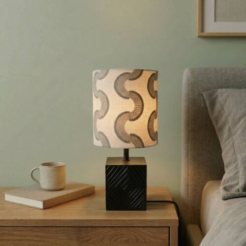 'Sleek Flow' Metal Decorative Table Lamp (38.9 Cm, Without Bulb, Hand-Etched) 'Sleek Flow' Metal Decorative Table Lamp (38.9 Cm, Without Bulb, Hand-Etched)